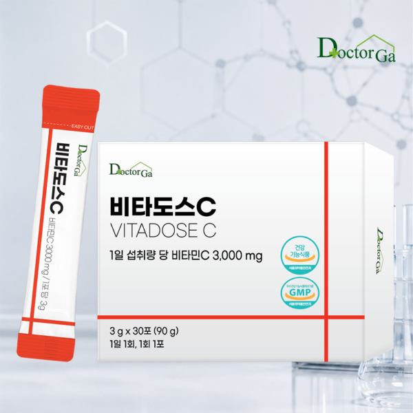 닥터가 비타도스C 3000 순수 비타민C 고함량 비타민씨 고용량 분말 가루 스틱 30포, 1개